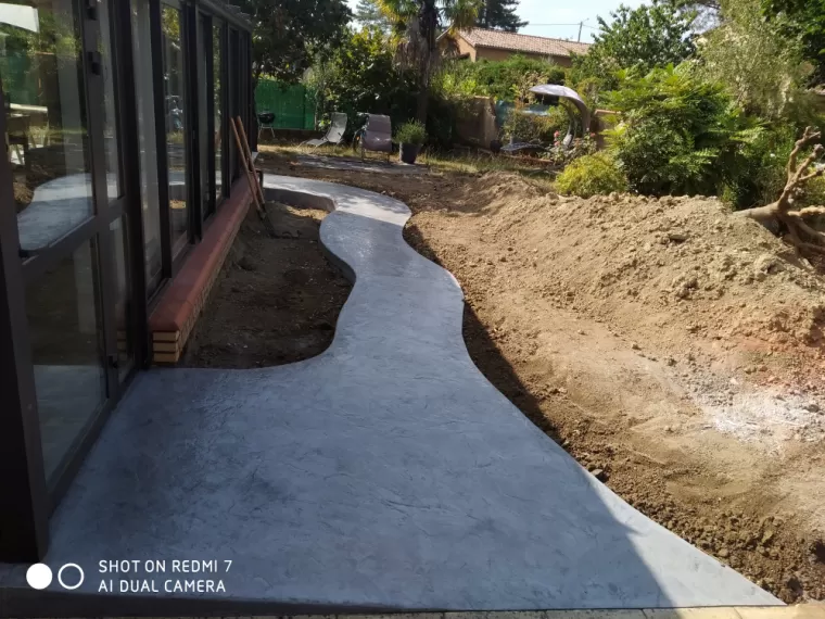 Réalisation de béton matricé à Lavaur 